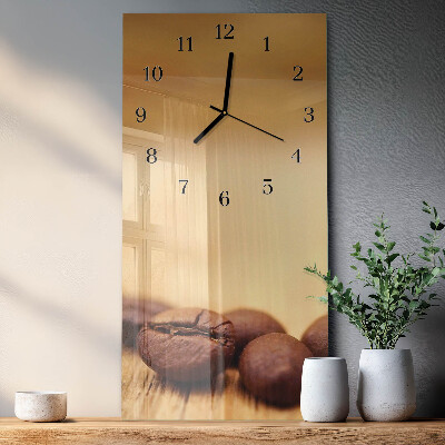 Horloge verticale en verre Haricots