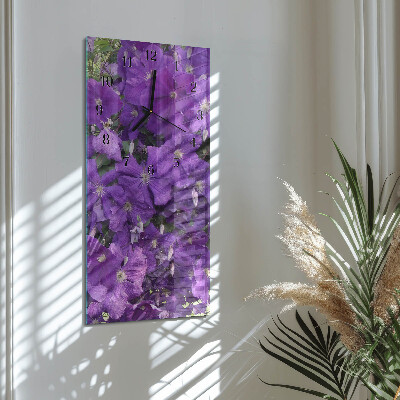 Horloge verticale en verre Primevères