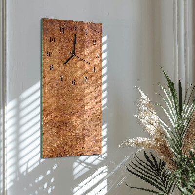 Horloge verticale en verre Planches de bois