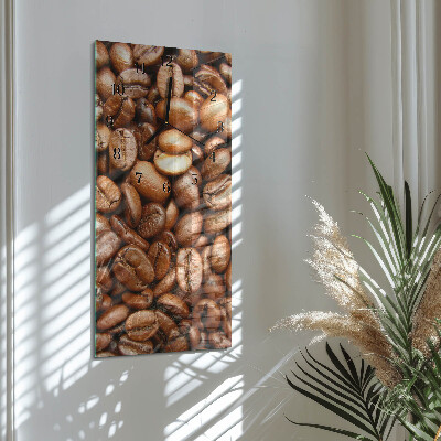 Horloge verticale en verre Café en grains