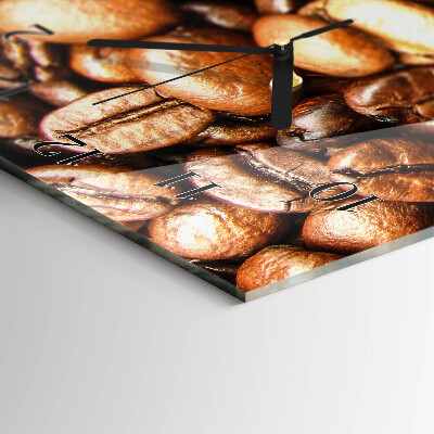 Horloge verticale en verre Café en grains