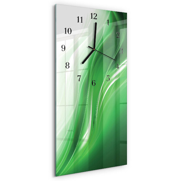 Horloge verticale en verre Abstraction