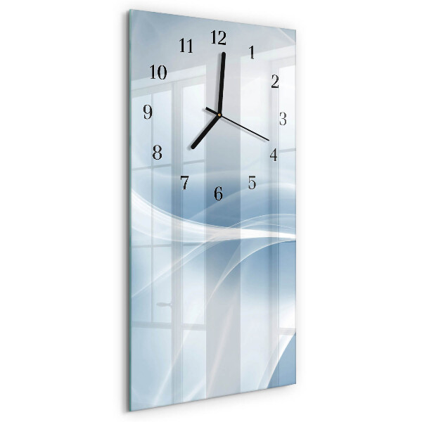 Horloge verticale en verre Lignes abstraites