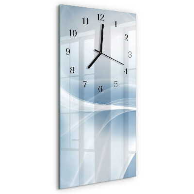 Horloge verticale en verre Lignes abstraites