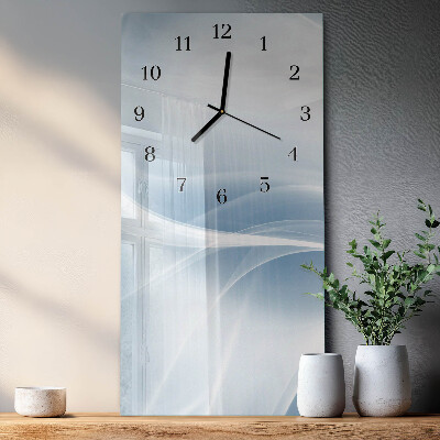 Horloge verticale en verre Lignes abstraites