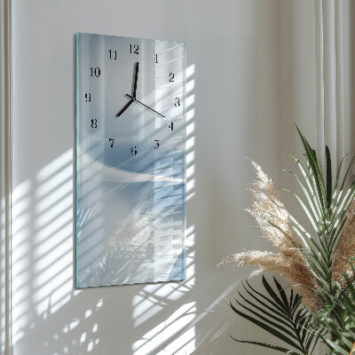 Horloge verticale en verre Lignes abstraites