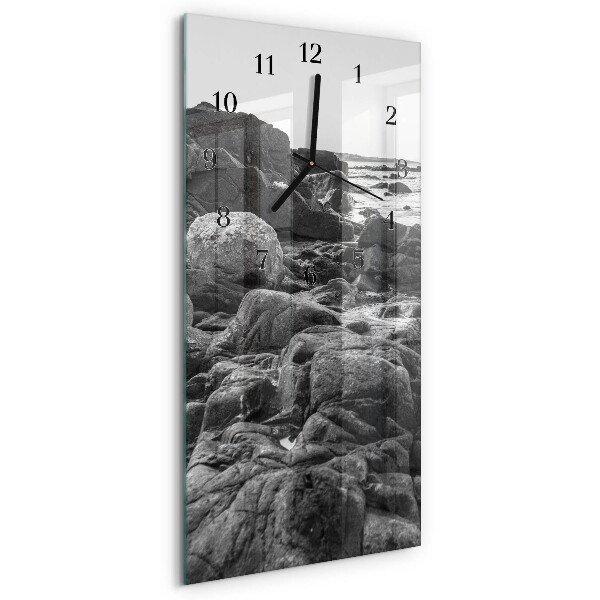 Horloge verticale en verre Pierres