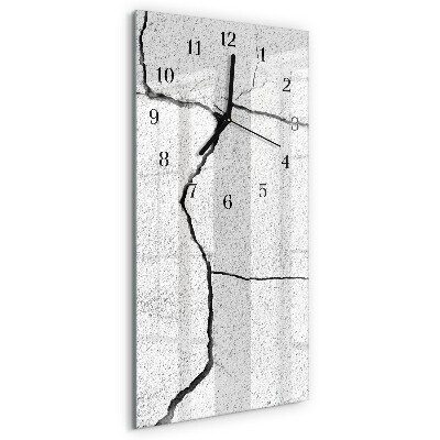 Horloge verticale en verre Rupture
