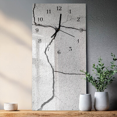 Horloge verticale en verre Rupture