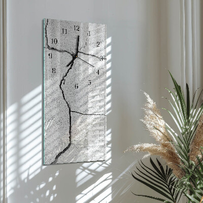 Horloge verticale en verre Rupture