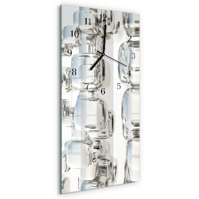 Horloge verticale en verre Cube 3d