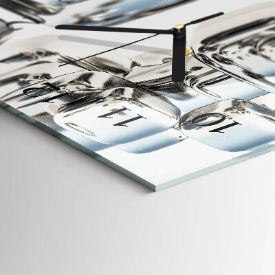 Horloge verticale en verre Cube 3d