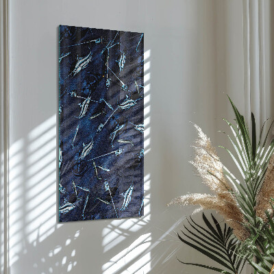 Horloge verticale en verre Poisson