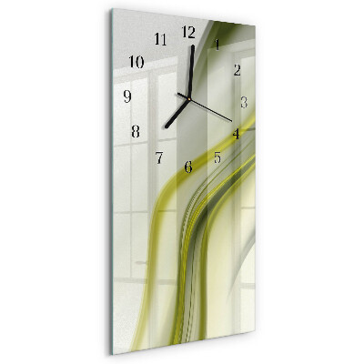 Horloge verticale en verre Lignes abstraites