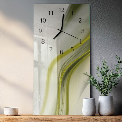 Horloge verticale en verre Lignes abstraites