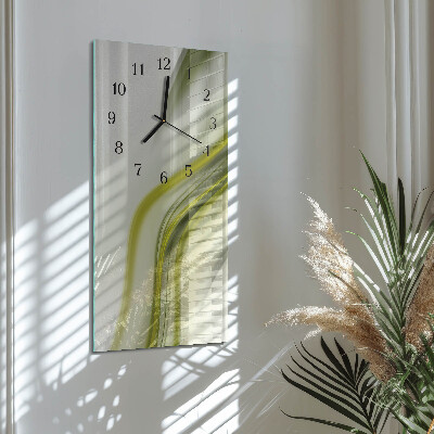 Horloge verticale en verre Lignes abstraites