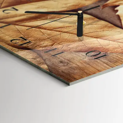 Horloge verticale en verre Feuilles