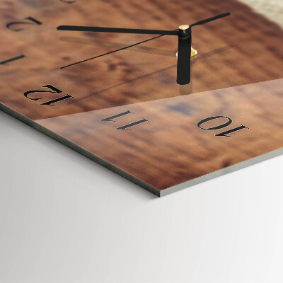 Horloge verticale en verre Feuille