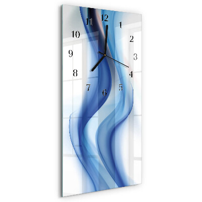 Horloge verticale en verre Fumée abstraite