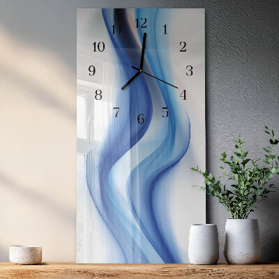Horloge verticale en verre Fumée abstraite