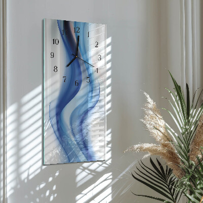 Horloge verticale en verre Fumée abstraite