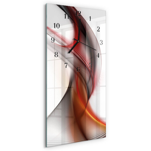 Horloge verticale en verre Lignes abstraites