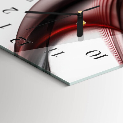 Horloge verticale en verre Lignes abstraites