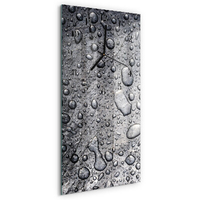Horloge verticale en verre Gouttes