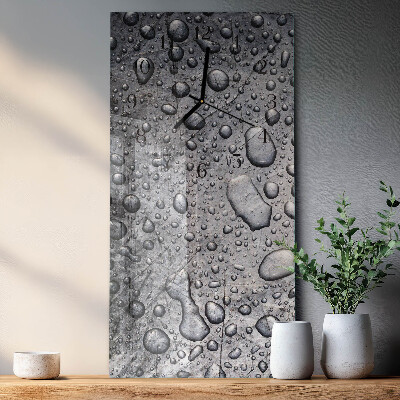 Horloge verticale en verre Gouttes