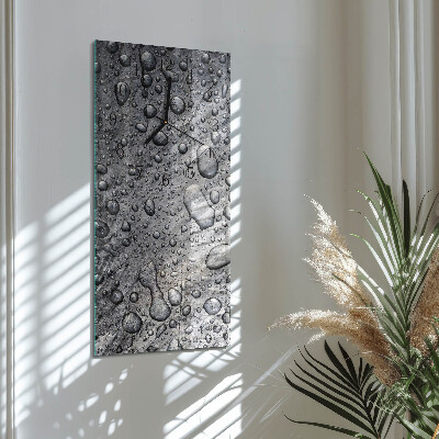 Horloge verticale en verre Gouttes