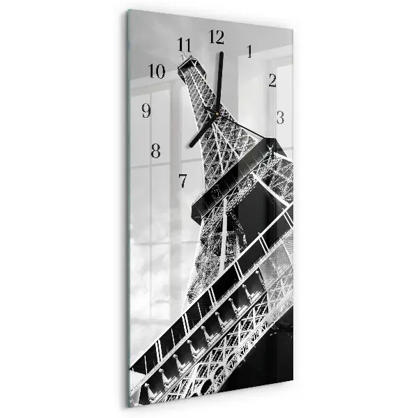 Horloge verticale en verre Tour eiffel