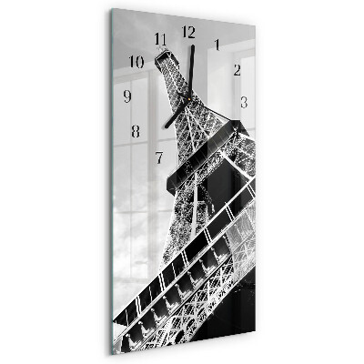 Horloge verticale en verre Tour eiffel