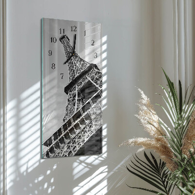 Horloge verticale en verre Tour eiffel