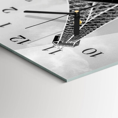 Horloge verticale en verre Tour eiffel