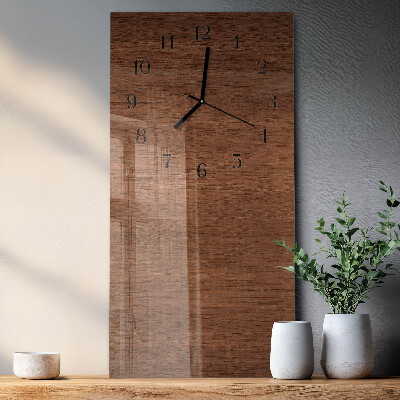Horloge verticale en verre Planches de bois