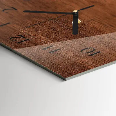Horloge verticale en verre Planches de bois