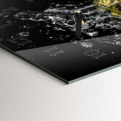 Horloge verticale en verre Eau fruitée