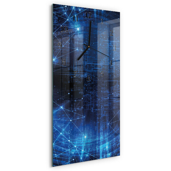 Horloge verticale en verre Matrice