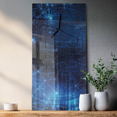 Horloge verticale en verre Matrice