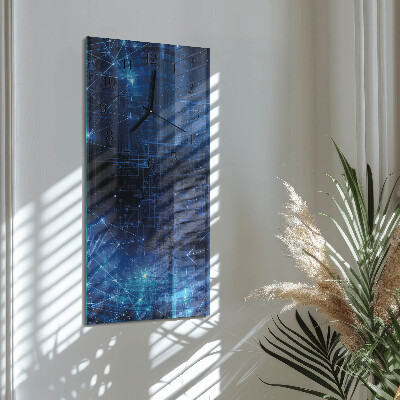 Horloge verticale en verre Matrice