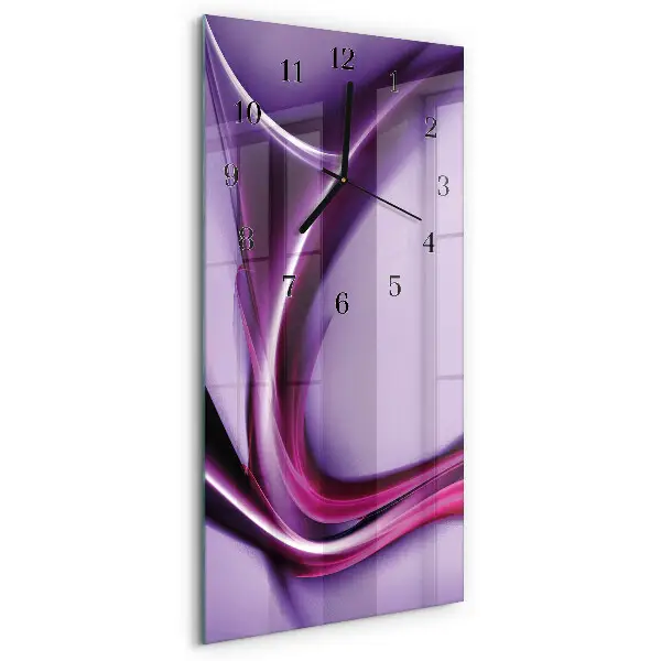 Horloge verticale en verre Abstraction