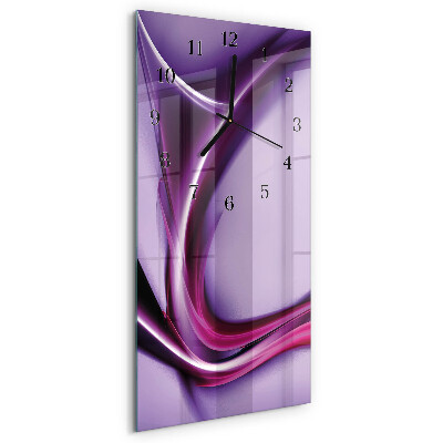 Horloge verticale en verre Abstraction