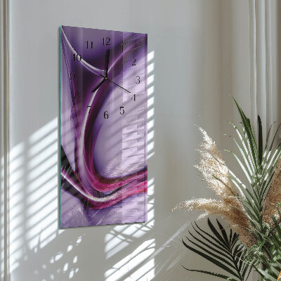 Horloge verticale en verre Abstraction