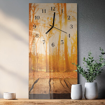 Horloge verticale en verre Podium