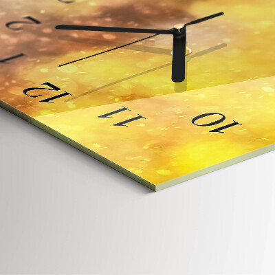 Horloge verticale en verre Feuilles