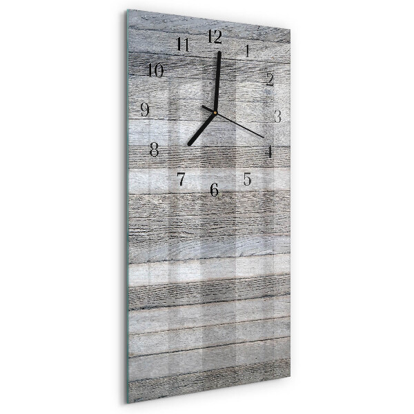 Horloge verticale en verre Bois