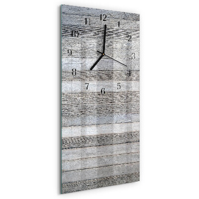 Horloge verticale en verre Bois