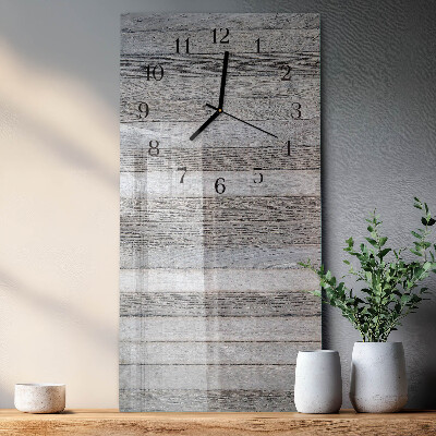 Horloge verticale en verre Bois
