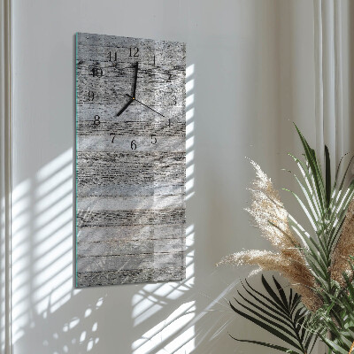 Horloge verticale en verre Bois