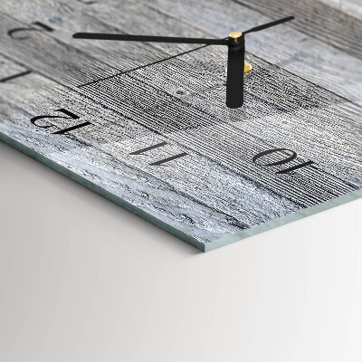 Horloge verticale en verre Bois